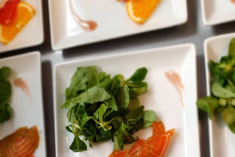 Saumon gravlax et fraîcheur d'