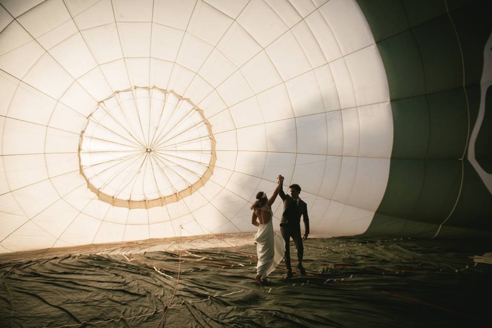 Dans le ballon