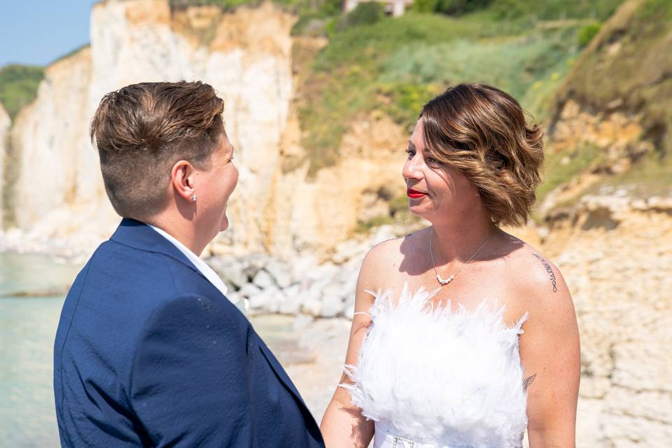 Photo de couple à la plage