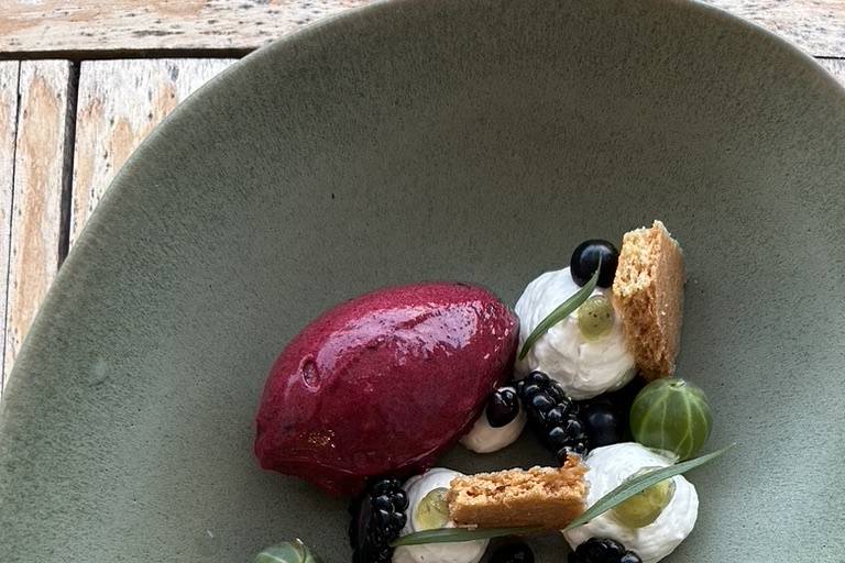 Dessert fruité