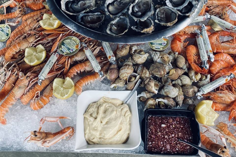 Buffet de fruits de mer