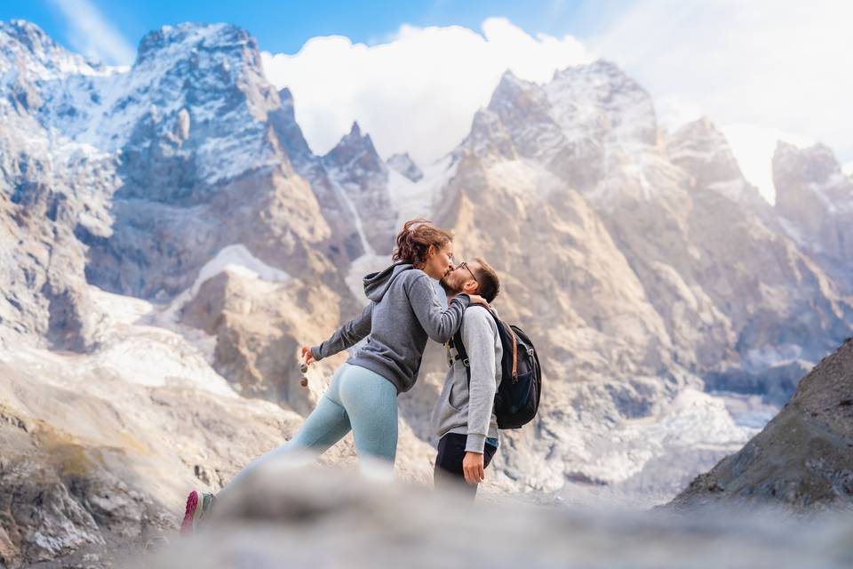 Séance couple dans les Ecrins