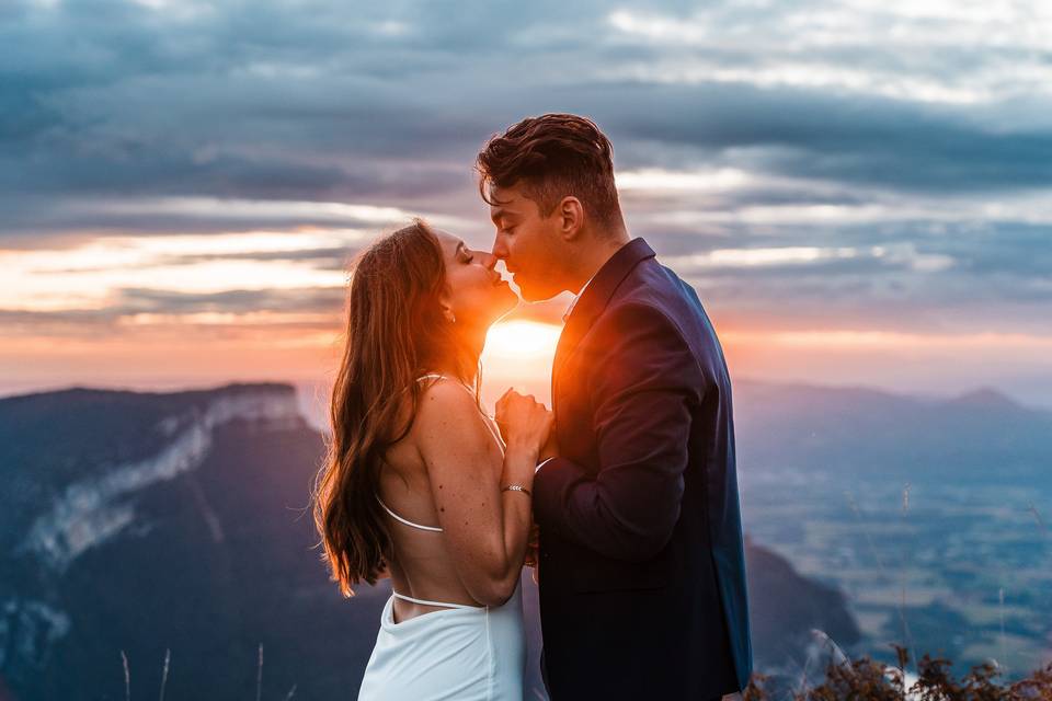 Elopement au coucher du soleil