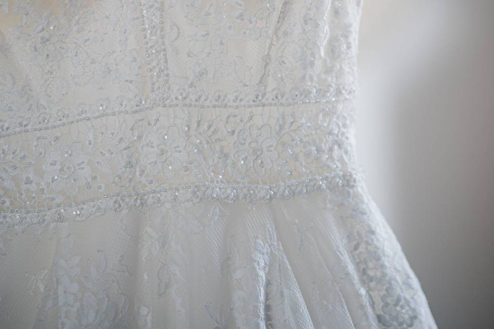 Détails robe mariée