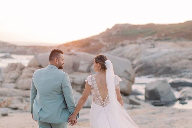 Just married en bord de mer...