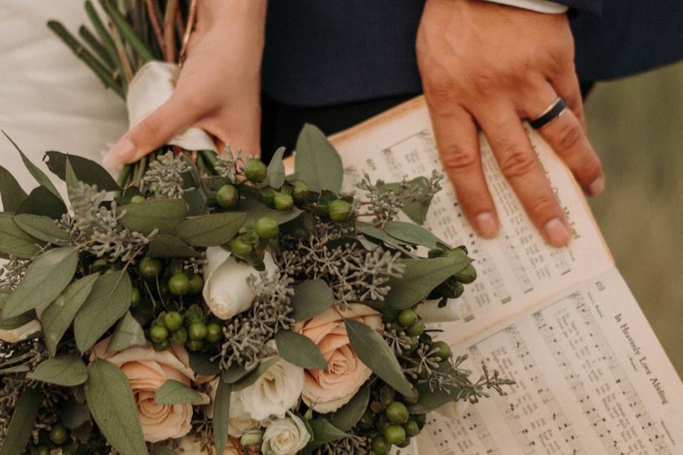 Bouquet de mariée bohème