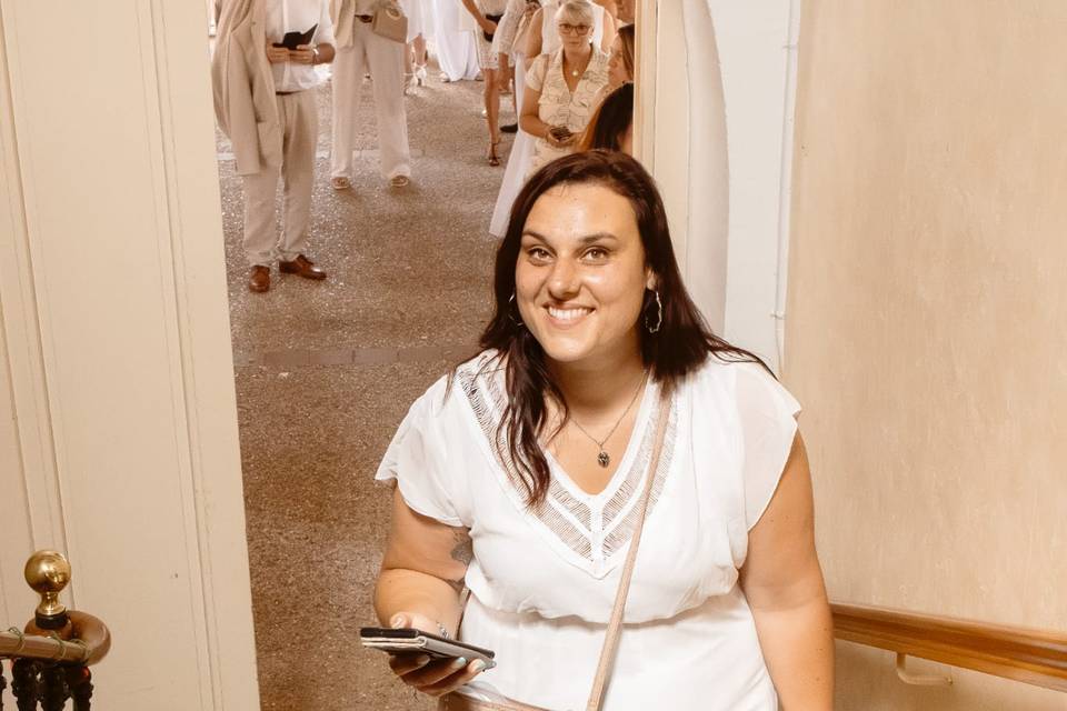 Préparation arrivée des mariés