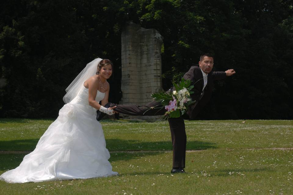 Photo de couple dynamique