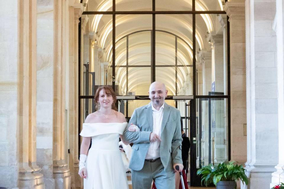 Mariée et son papa