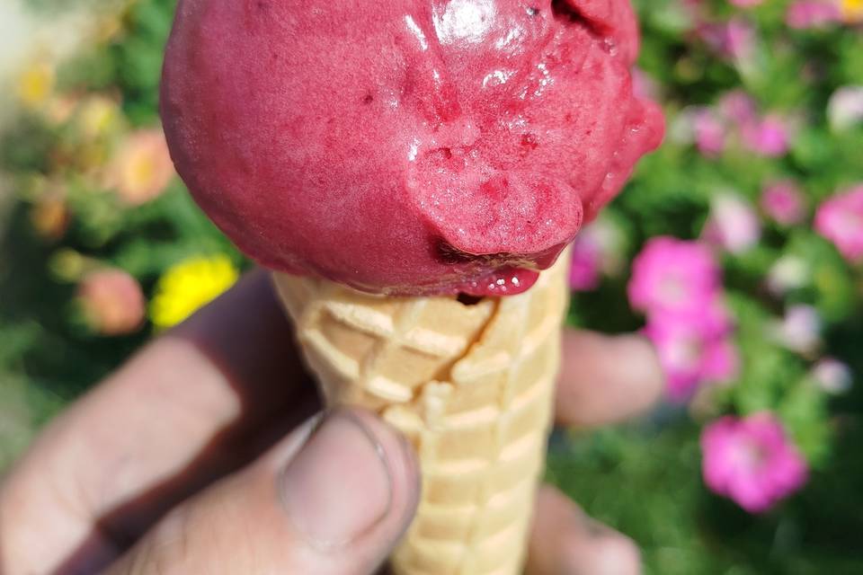Cornet framboise