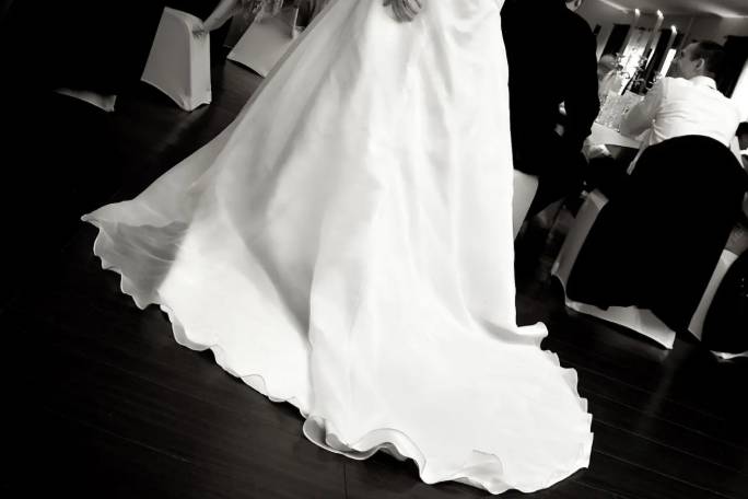 Mariée Dos Noir et Blanc