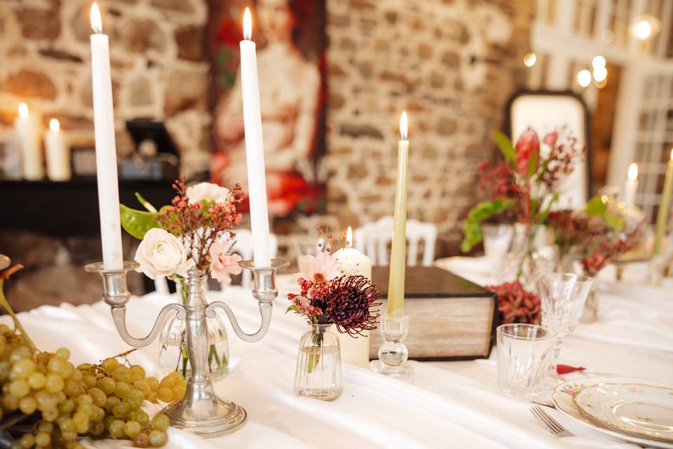 Table (vase, bougeoirs...)