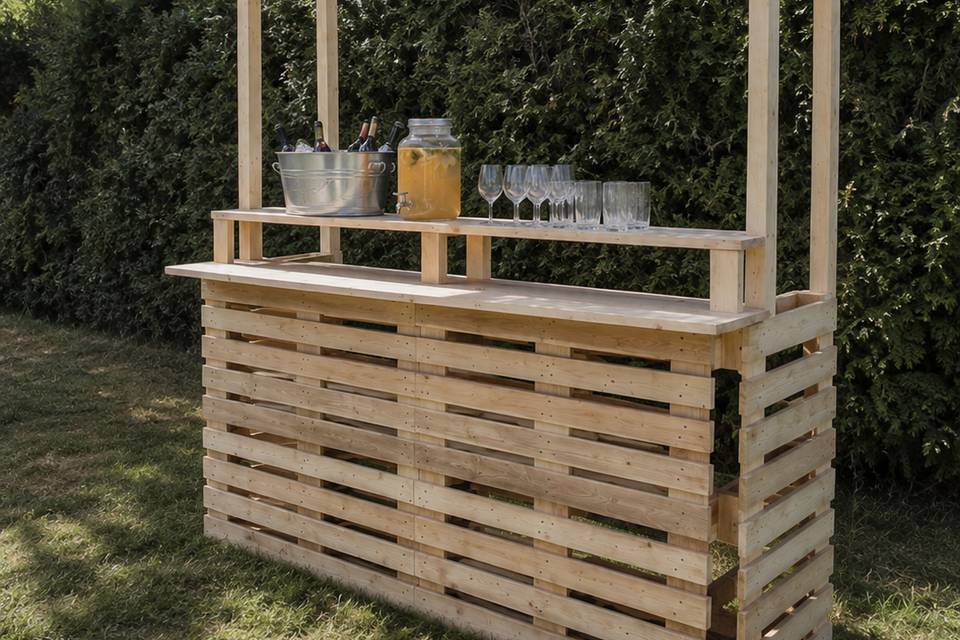 Bar à cocktails en palette