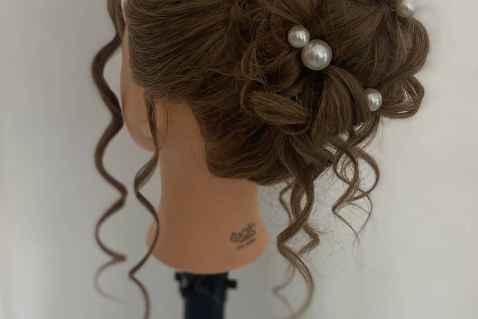 Chignon haut mariée