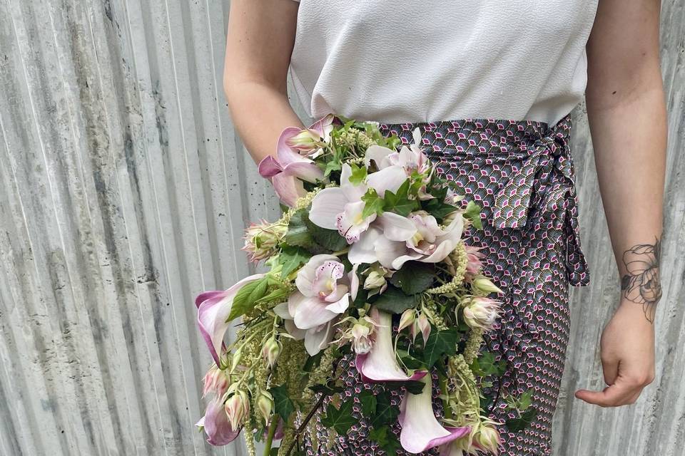 Bouquet de mariée cascade