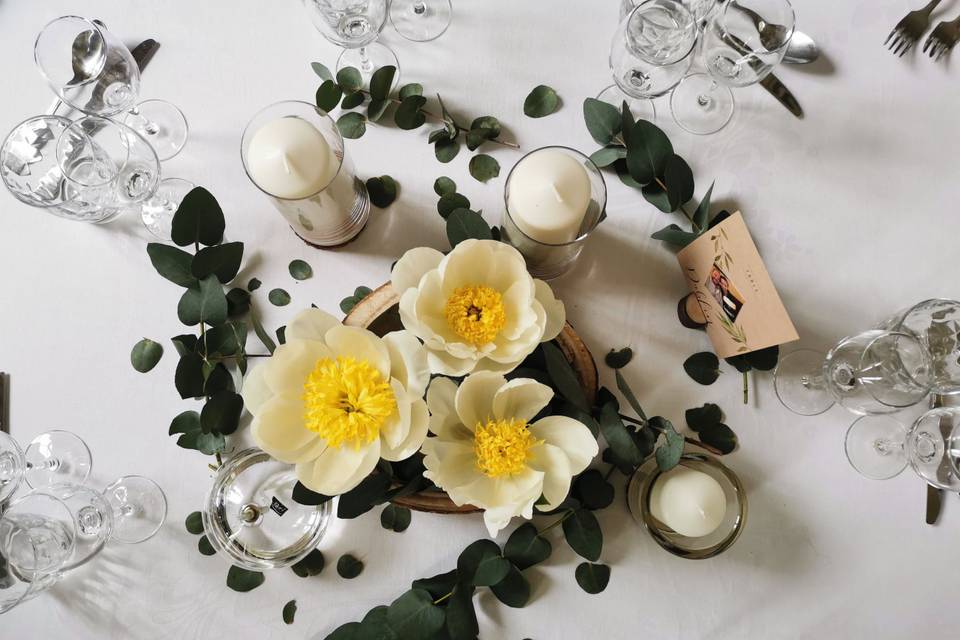 Trio de pivoines