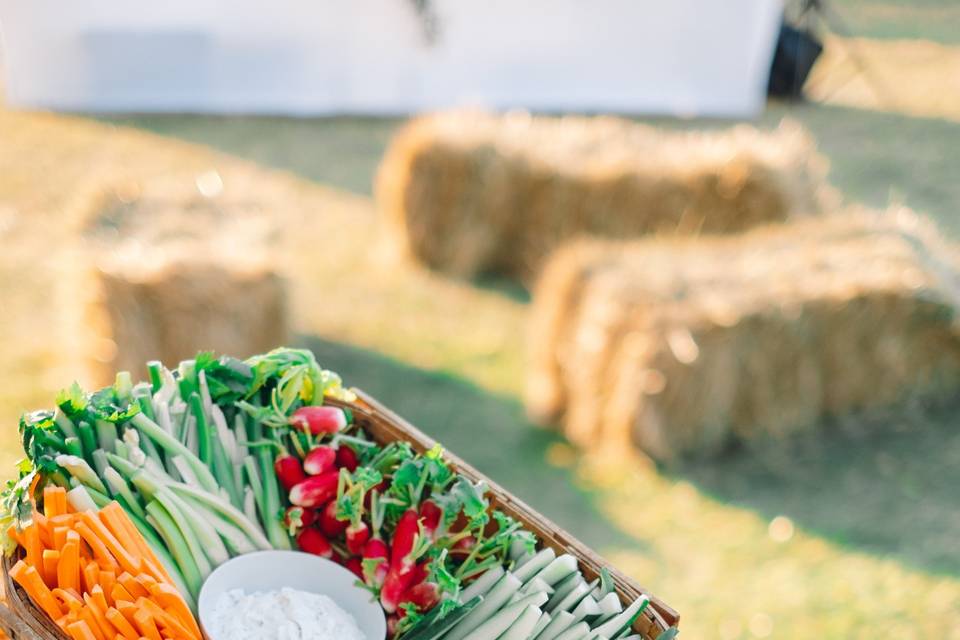 Panier de légumes frais