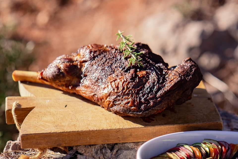 Le gigot d'agneau et son tian