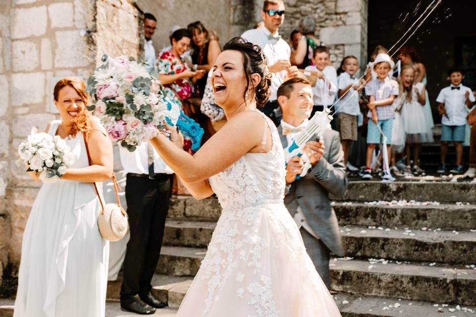 Sortie d'église mariage