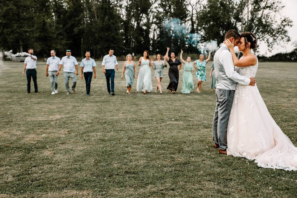 Photo de groupe mariage