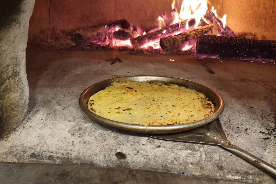 Socca au feu de bois