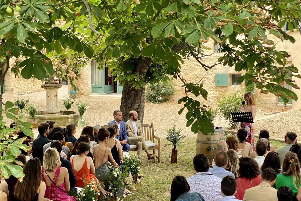 Ceremonie sous les Marronniers