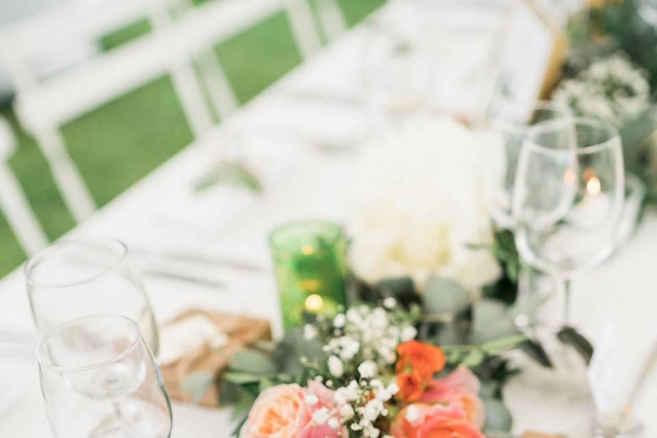 Table décoration mariage fleur