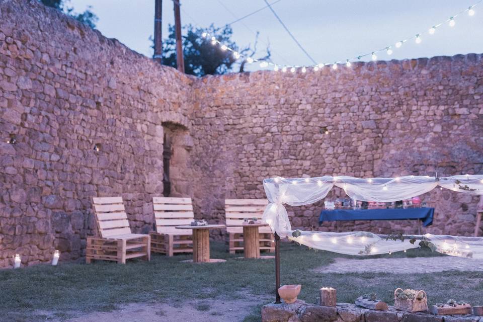 Terrasse exterieure salle