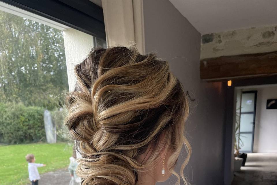 Chignon avec extensions clips