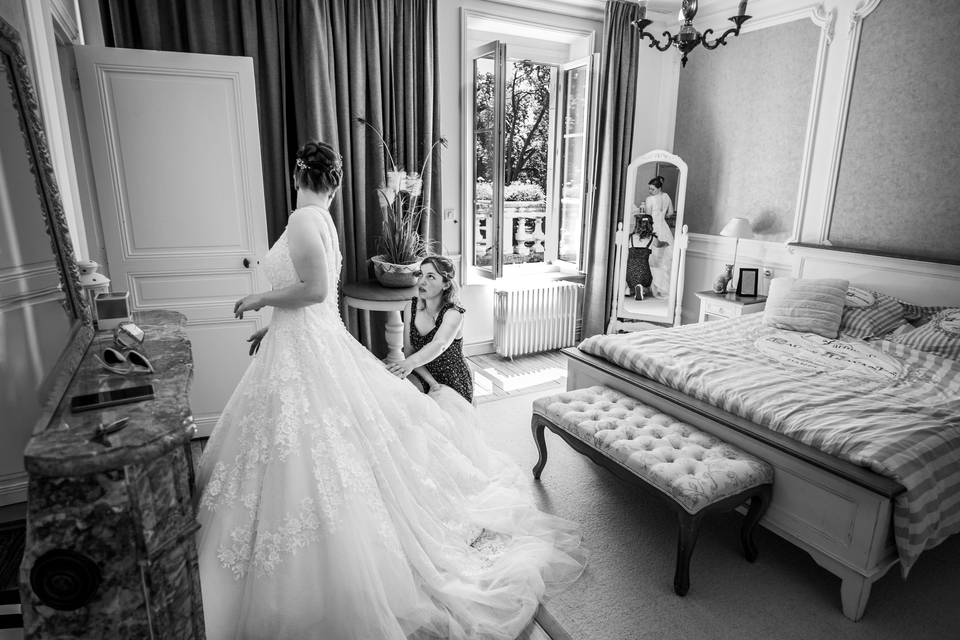 Préparatifs de la mariée