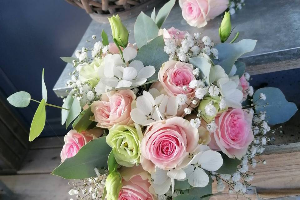 Bouquet de mariée +  Boutonniè