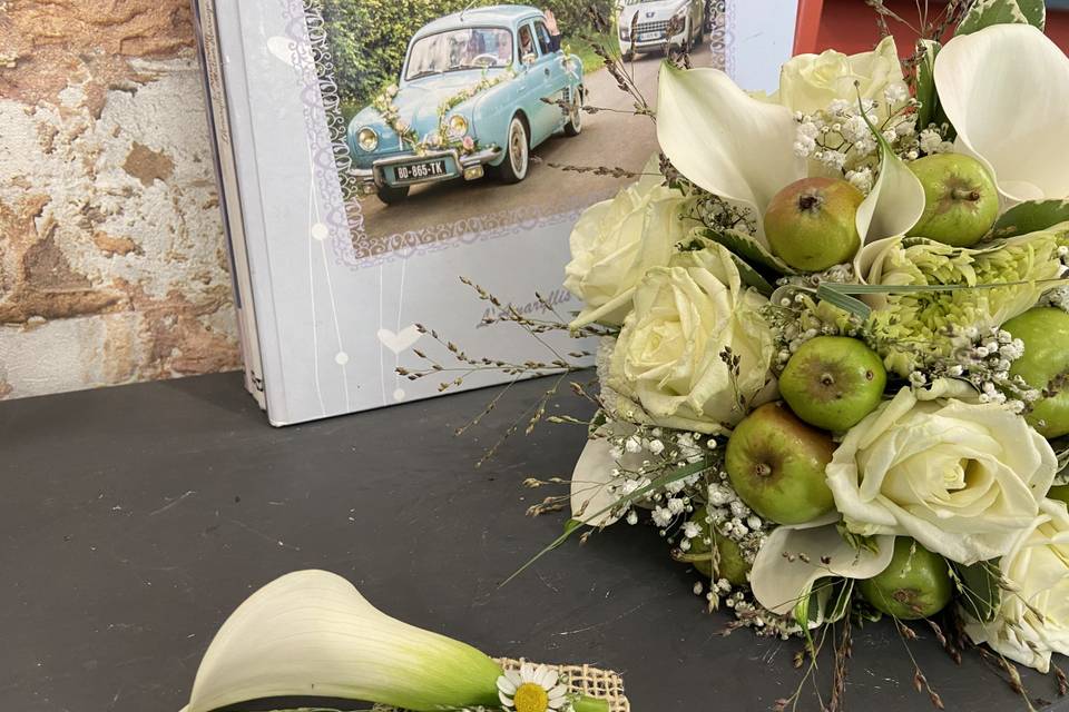 Bouquet de mariée, Boutonnière