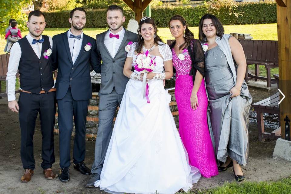 Mariage en fuschia