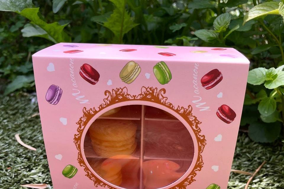 Macarons monoï pêche