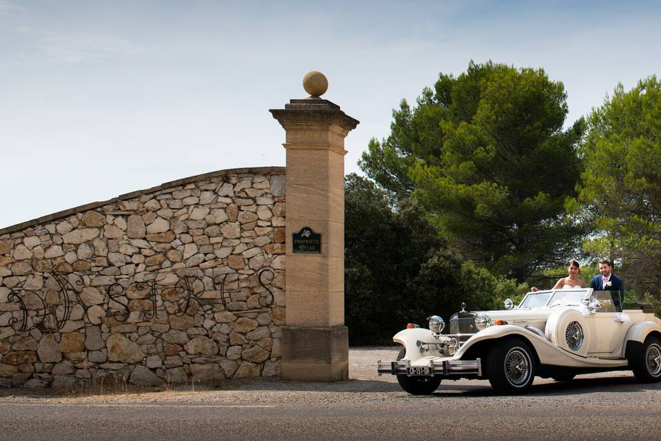 Voiture de mariés