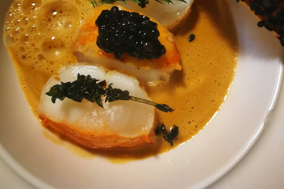 Bisque en émulsion-langouste