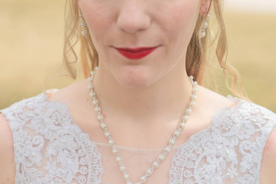 Portrait rapproché mariée