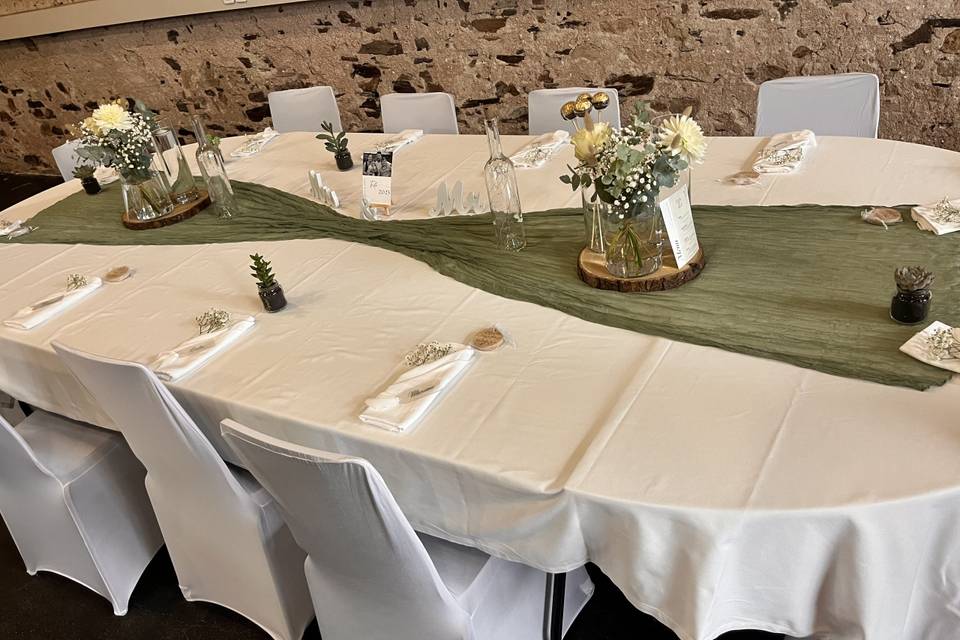 Décoration table d’honneur