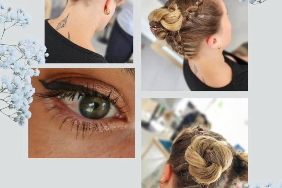 Maquillage et Chignon natte Té