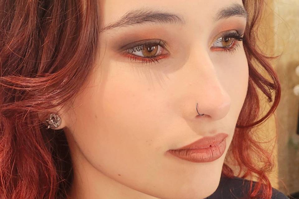 Copper smoky eye