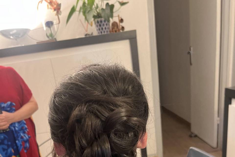 Chignon cheveux fin et court