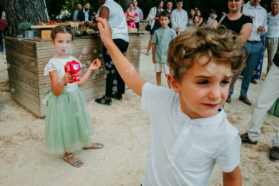 Bataille bulles enfants