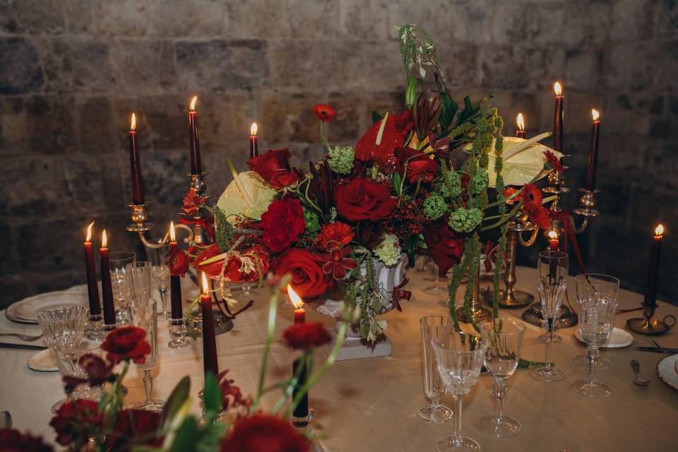 Red table