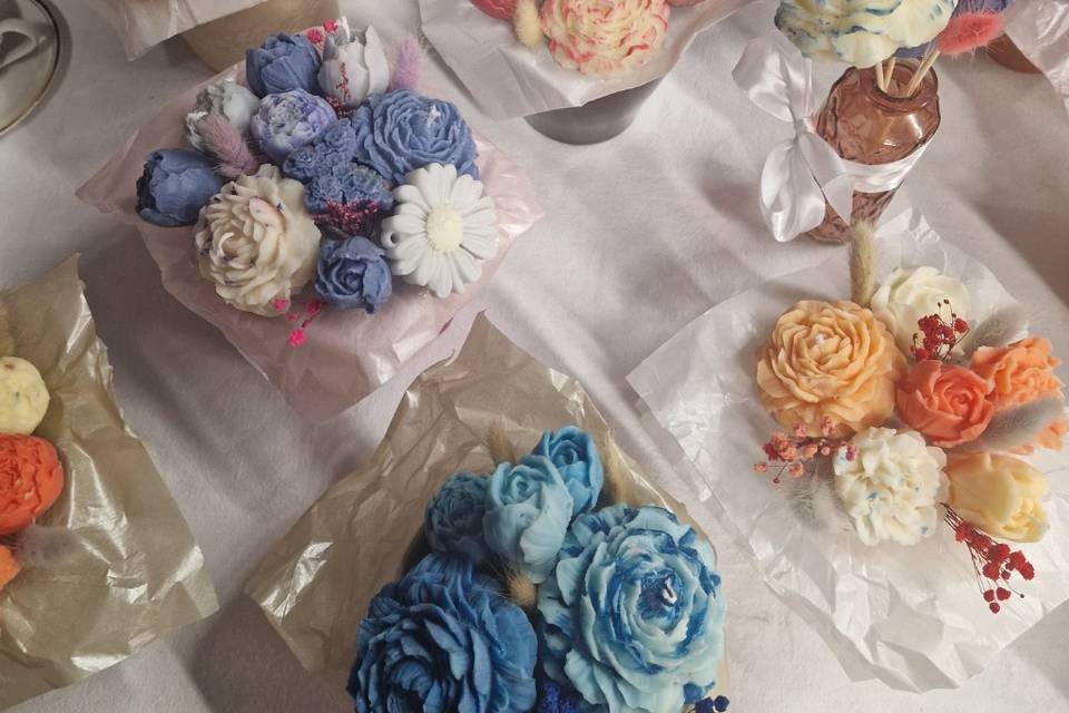 Bouquets de différents coloris