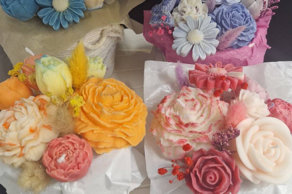 Bouquets de différents coloris