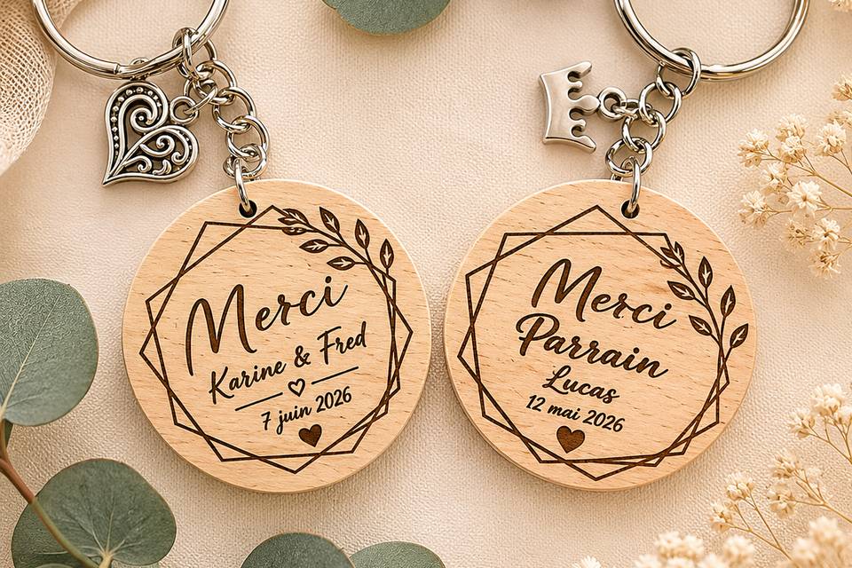 Porte clé cadeau invité
