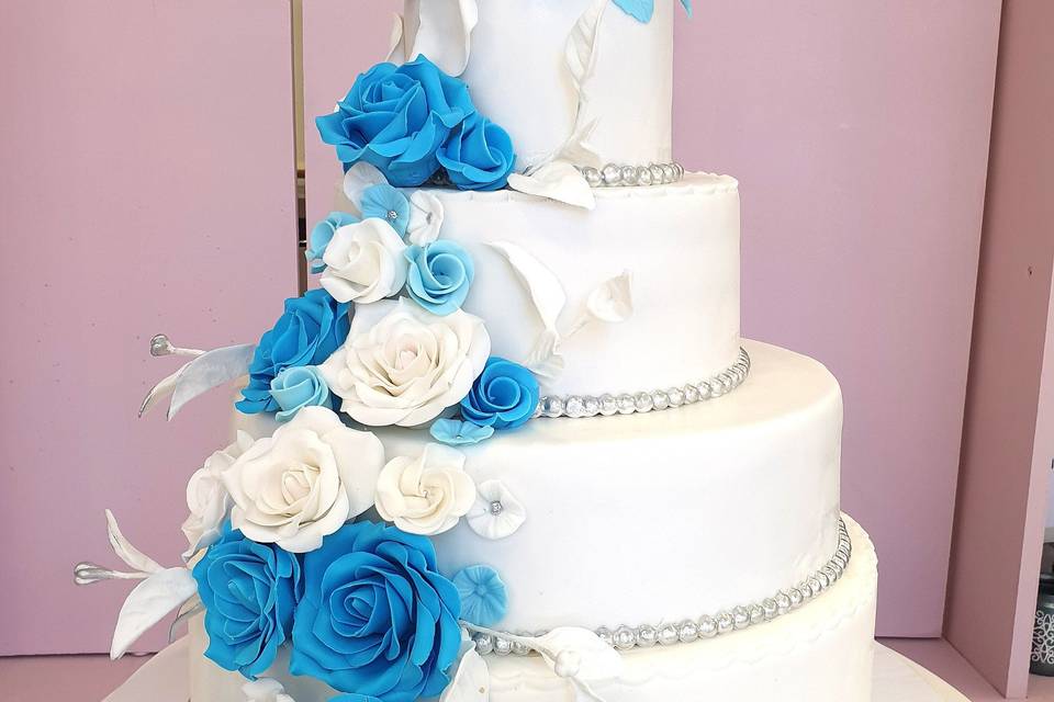 Wedding bleu et blanc