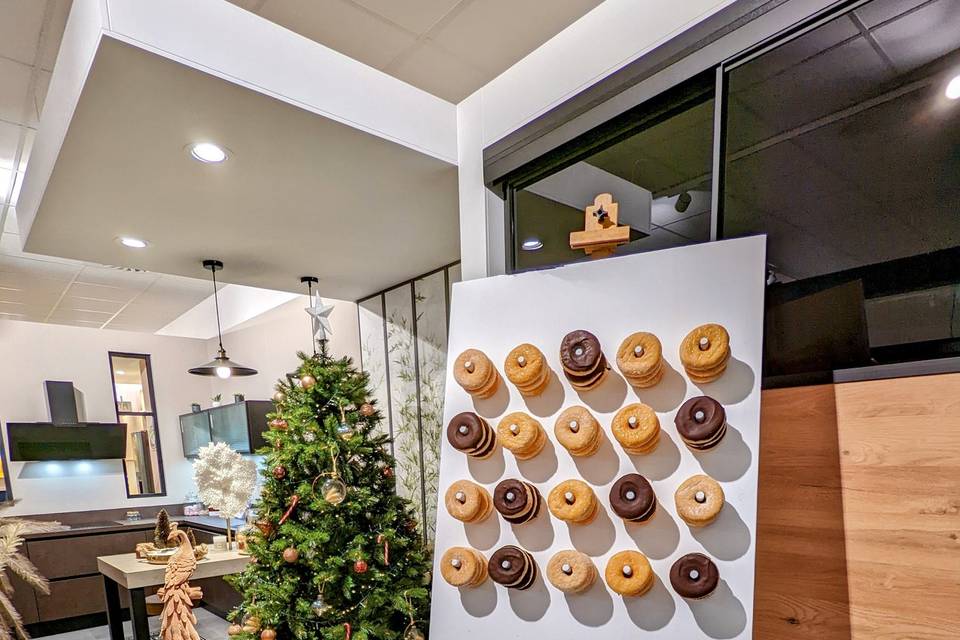 Mur de donuts La Capitainerie