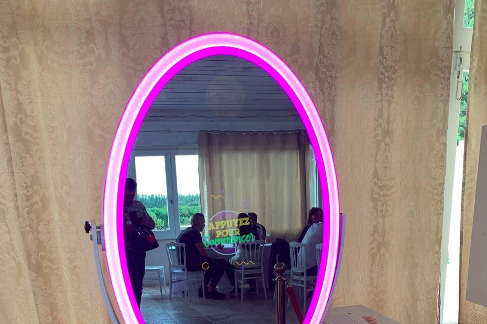 Oval miroir photobooth