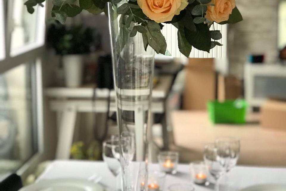 Bouquet haut table invité